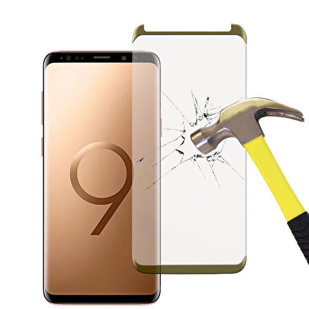 Samsung Galaxy S9 Plus Tam Kaplayan Kavisli Cam Ekran Koruyucu